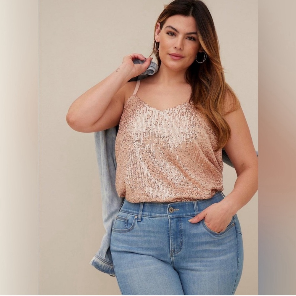 Torrid Pink Sequin Tank/Cami